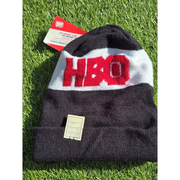 Vintage HBO Home Box Office Beanie Winter Hat OSFM With Tags PROMO Super Rare - Picture 3 of 10